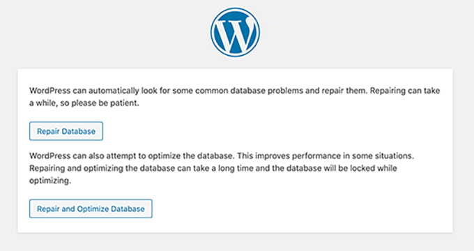 Reparar base de datos de WordPress Reparar base de datos de WordPress