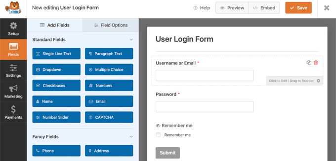 Creador de formularios WPForms Creador de formularios WPForms