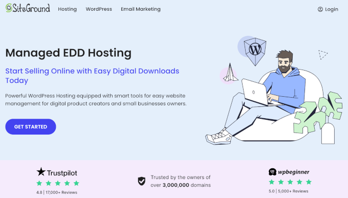 Alojamiento EDD gestionado por SiteGround Alojamiento EDD gestionado por SiteGround