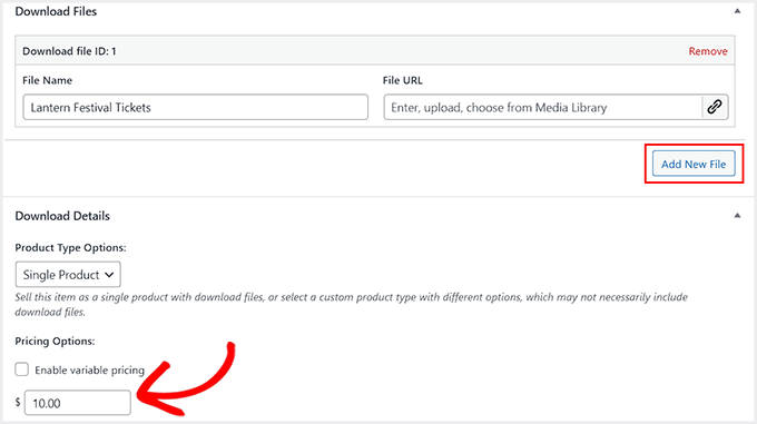 Añade el precio del producto y sube el archivo desde tu ordenador. Añade el precio del producto y sube el archivo desde tu ordenador.