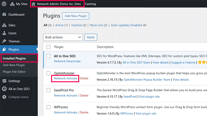 Red de plugins activo